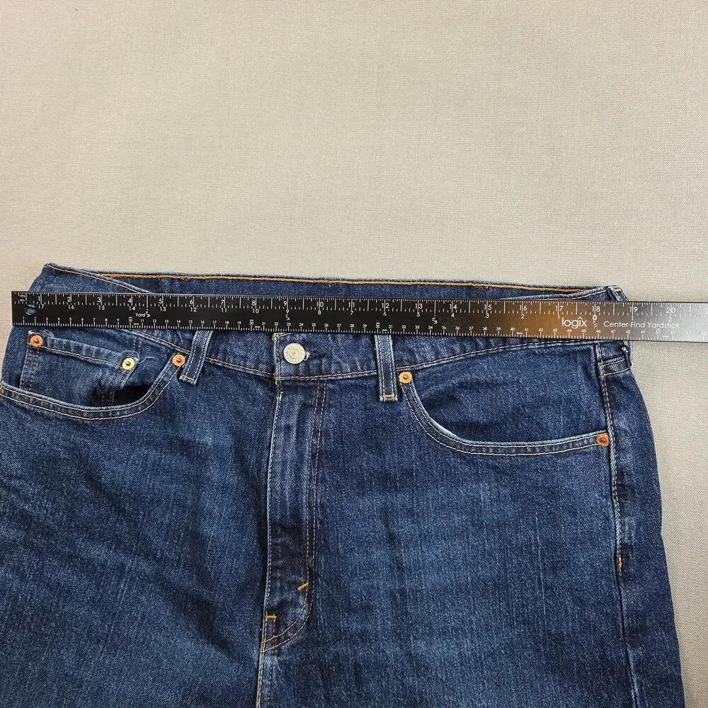 Levi's 505 Regular Fit Jeans Men's 38x32 Dark Wash Straight Leg Mexico